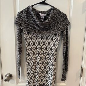 Candie's Black and White Cowl Neck Sweater